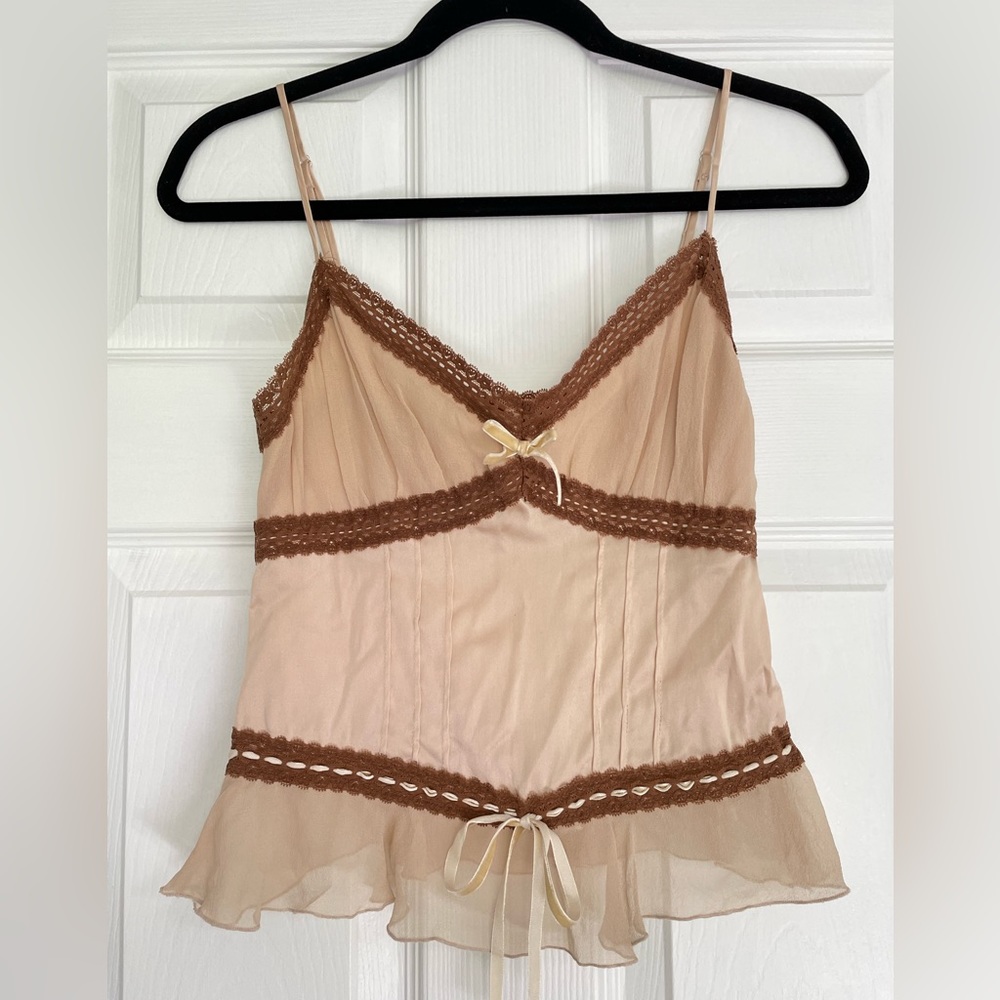 American Rag Nude and Brown camisole. Small